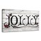 Crafted Creations White and Black 'JOLLY' Christmas Canvas Wall Art Decor 8" x 16"